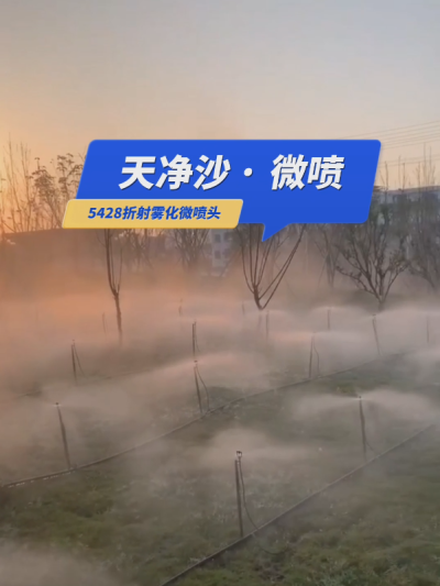 【天净沙&middot;微喷】枯藤老树昏鸦，草地仙境人家，地插微喷雾化，夕阳西下，灌溉，你问，我答！#5428折射雾化微喷头 #微喷 #华维集团