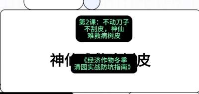 第2节：【物理手段】不动刀子不刮皮，神仙难救病树皮，课程：《经济作物冬季清园&middot;实战防坑指南》#识农AI