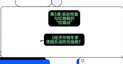 第5节：【柑橘清园】采后恢复与红蜘蛛的&ldquo;拉锯战&rdquo;，课程：《经济作物冬季清园&middot;实战防坑指南》#识农AI